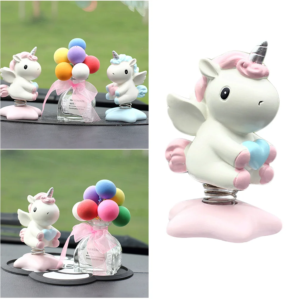 

Ornament Dashboard Decoration Desktop Shaking Head Auto Adornment Accessories Car Unicorn Small Gadget Office Cartoon