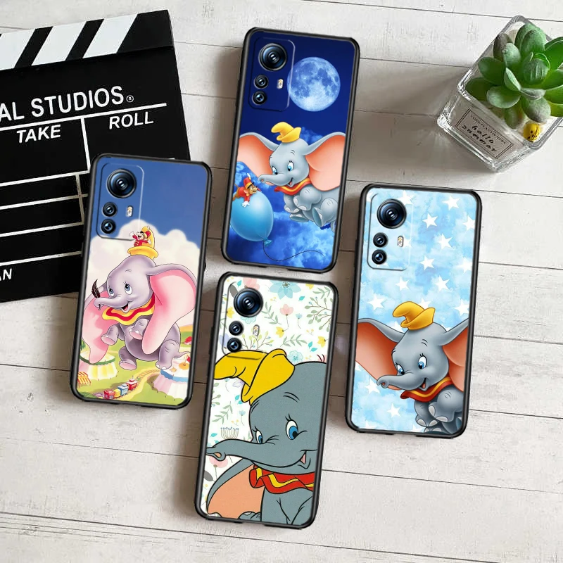 

Dumbo Cute Disney Black Phone Case For Xiaomi Mi 13 12 Lite 12T Pro 12X 12S 11 11T 11i 10T 10 9 Ultra 5G