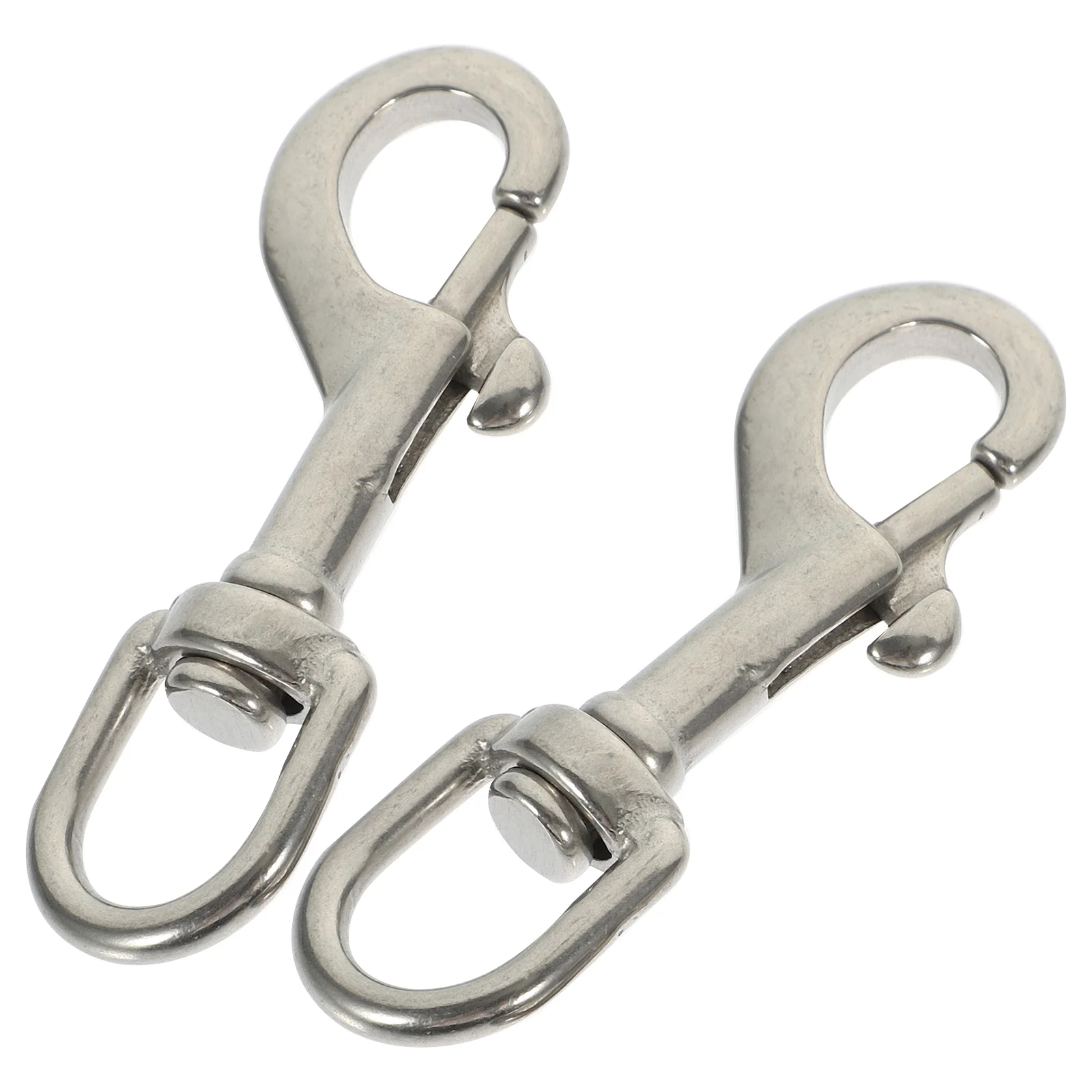 

2 Pcs Stainless Steel Hook Single End Underwater Diving Dog Chain Pet Snap Hooks Heavy Duty 316 Swivel