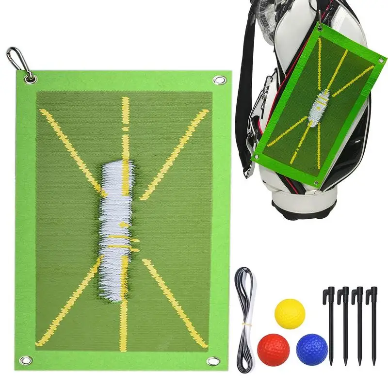 

25X50cm Golf Training Mat For Backyard Lawn Indoor Outdoor Swing Path Practice Marking Pads Set With Wear-resistant Base