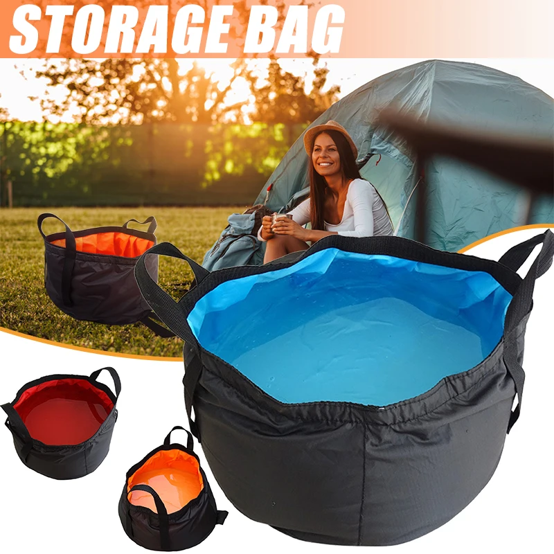 

Collapsible Bucket Portable Folding Camping Bucket with Handle Also be A Waterproof Storage Bag for Outdoors 10L MC889