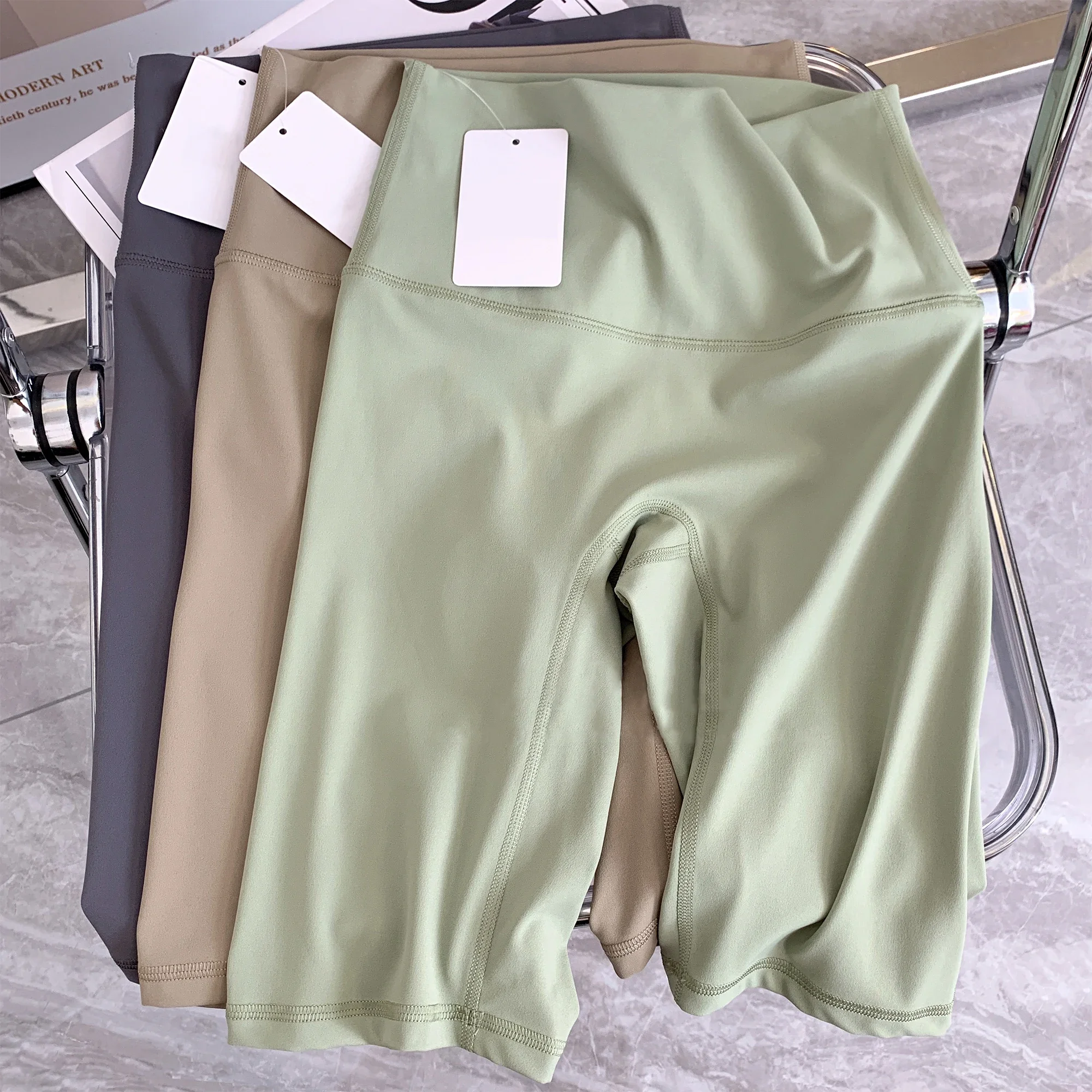 Эластичные дышащие шорты для йоги женщин быстросохнущие спортивные леггинсы