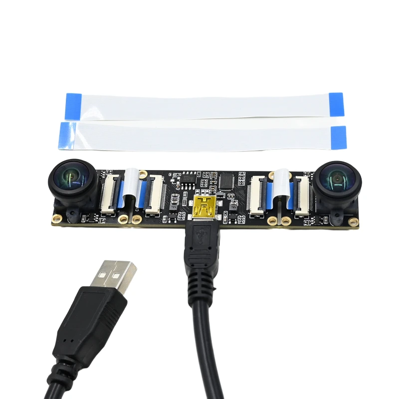 Фото GXIVISION 3D стерео VR USB-модуль камеры 720P двойной объектив, 2560x720 30 кадров в секунду, синхронизированная одна оправа, регулируемая база, для Win/Linux №2