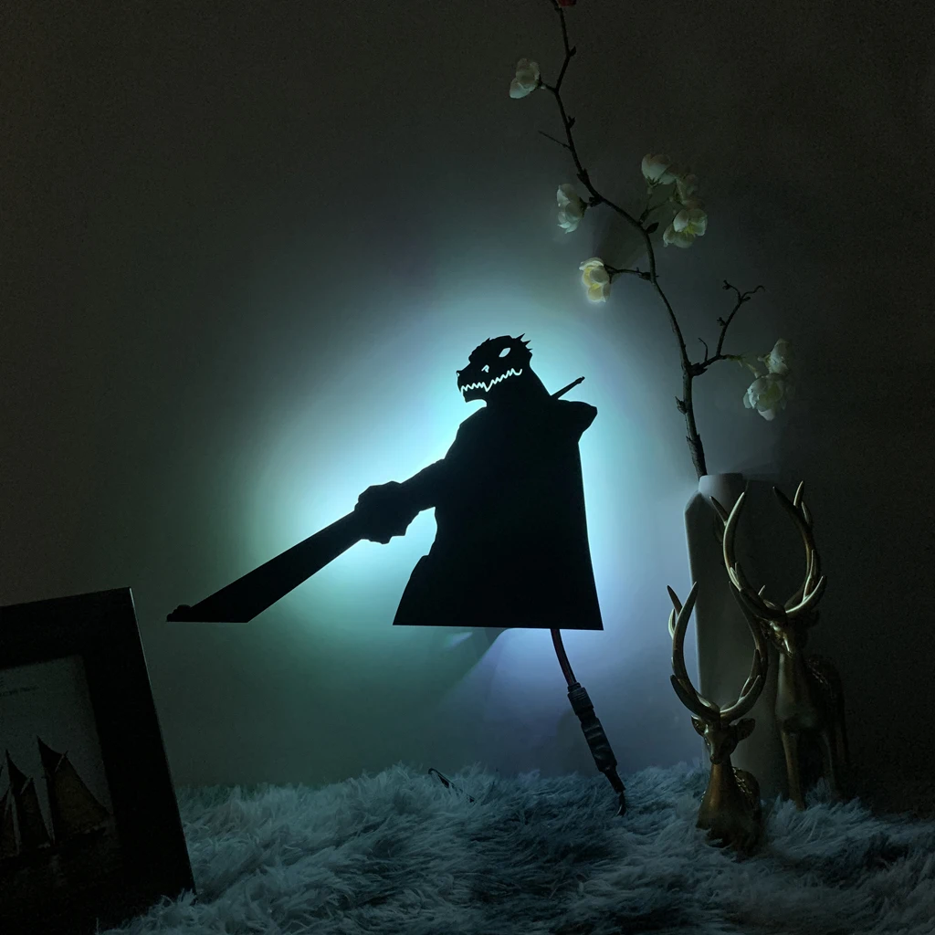 Аниме башня Бога Rak Wraithraiser Силуэт света для спальни Декор настенный светильник