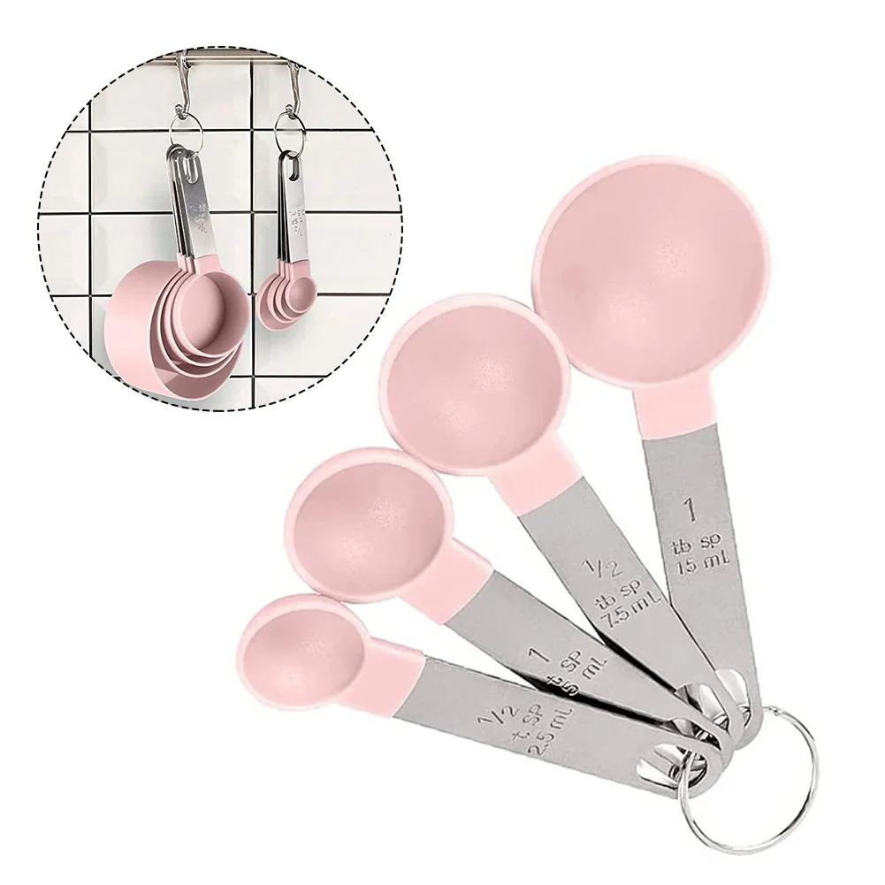 

8Pcs/set Baking Measuring Spoon Cup/multipurpose Spoon Baking Accessories Stainless Steel/plastic Handle Kitchen Gadgets Tool