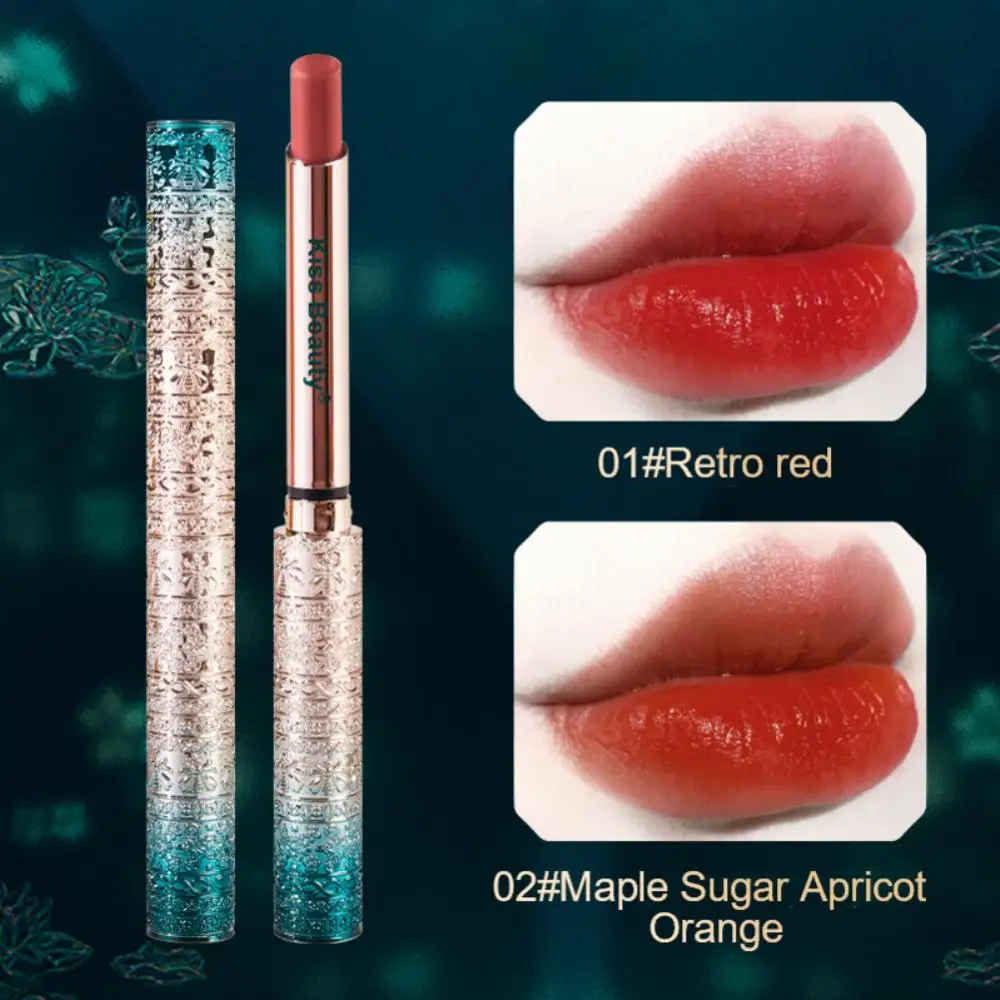 

Lasting Colored Lip Tint Classical Chinese Lipstick Delicate Embossed Lipstick Tube Lipstick Gift Waterproof 4 Colors