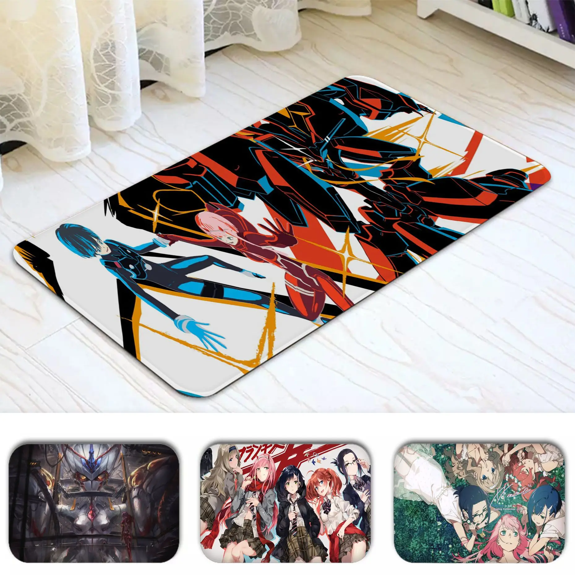 

Zero Two Darling in the Franxx Door Mat Nordic Style Bedroom Living Room Doormat Home Balcony Anti-Slip Household Carpets