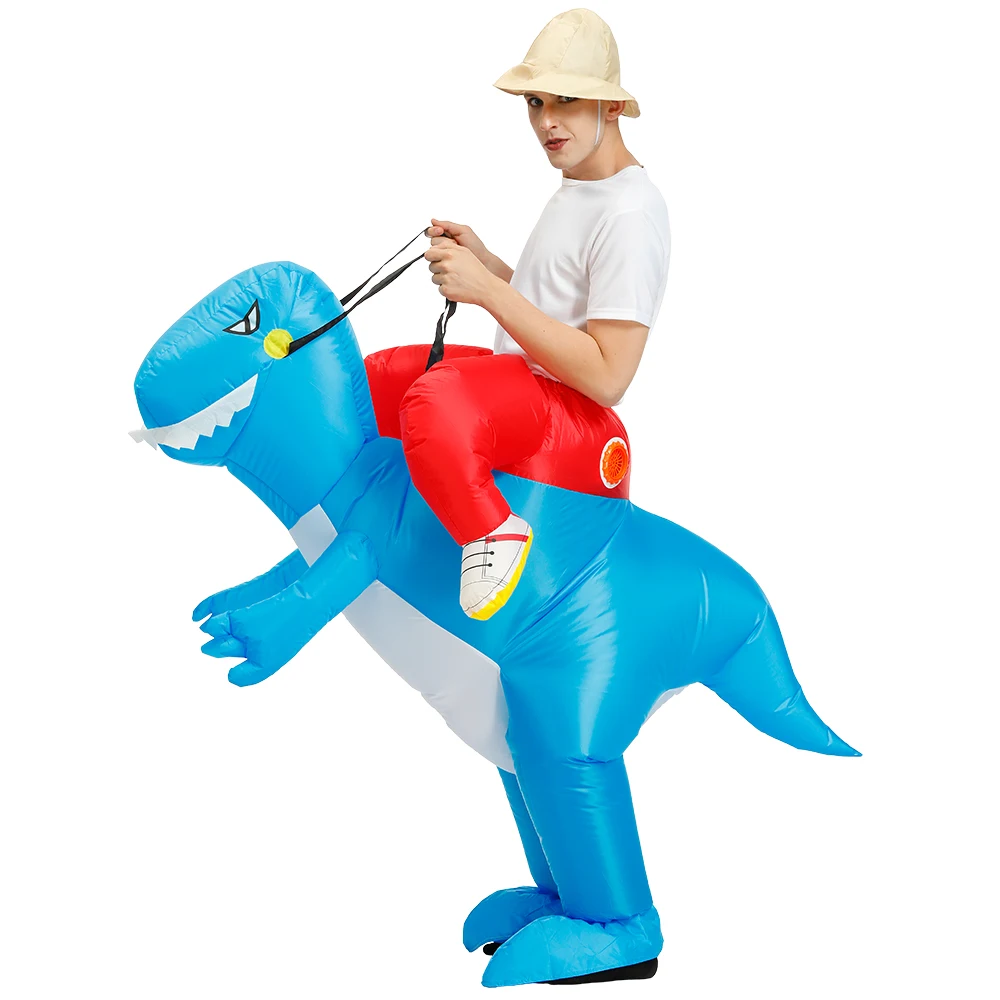 

Красный динозавр, надувная Одежда для взрослых, костюм для косплея на Хэллоуин, одежда для косплея, надувной костюм динозавра для верховой езды