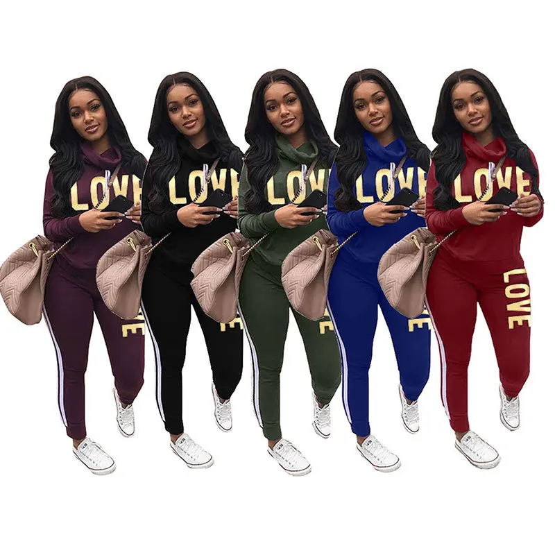 

European And American Women's Clothing Amazon Letter Pile Pile Collar Personalized Leisure Suit