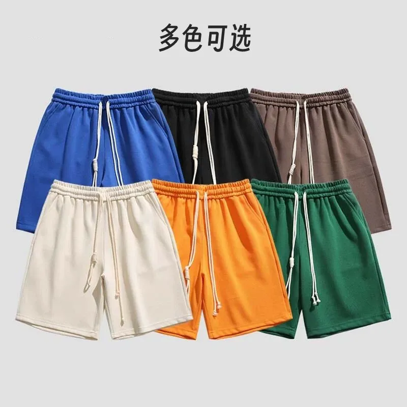 

Summer Thin American Fashion Brand Solid Color Shorts Men's Casual Couple Fifth Pants Beach Straight Sports Pants