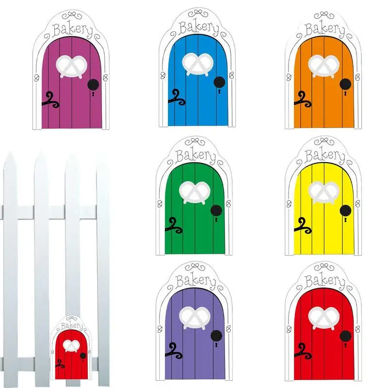 

Outside Fairy Door Tree Trunk Sculpture Garden Decor Small Fairy Elf Outdoor Decor DIY Crafts For Home Yard Art Garden