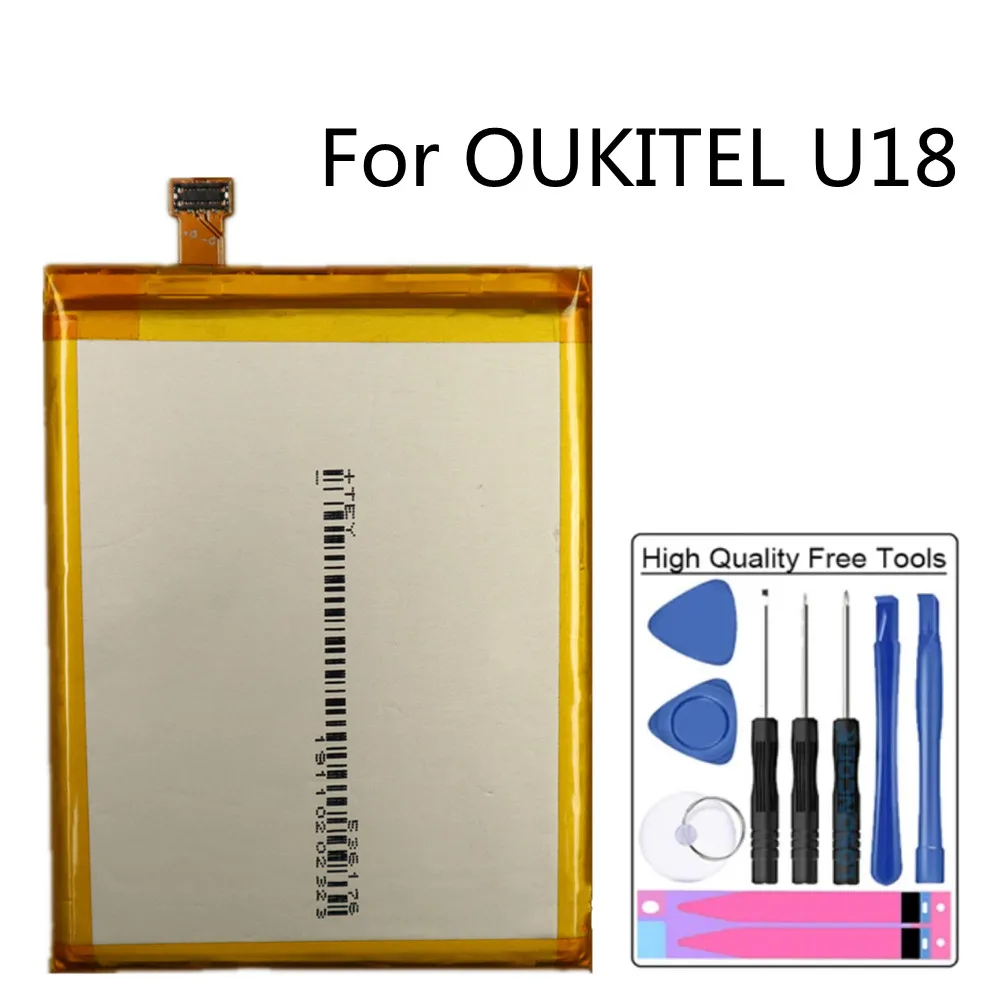 

High-quality Original Mobile Phone Battery For OUKITEL U18 4050mAh Long Standby Time Replacement Batter + Tools