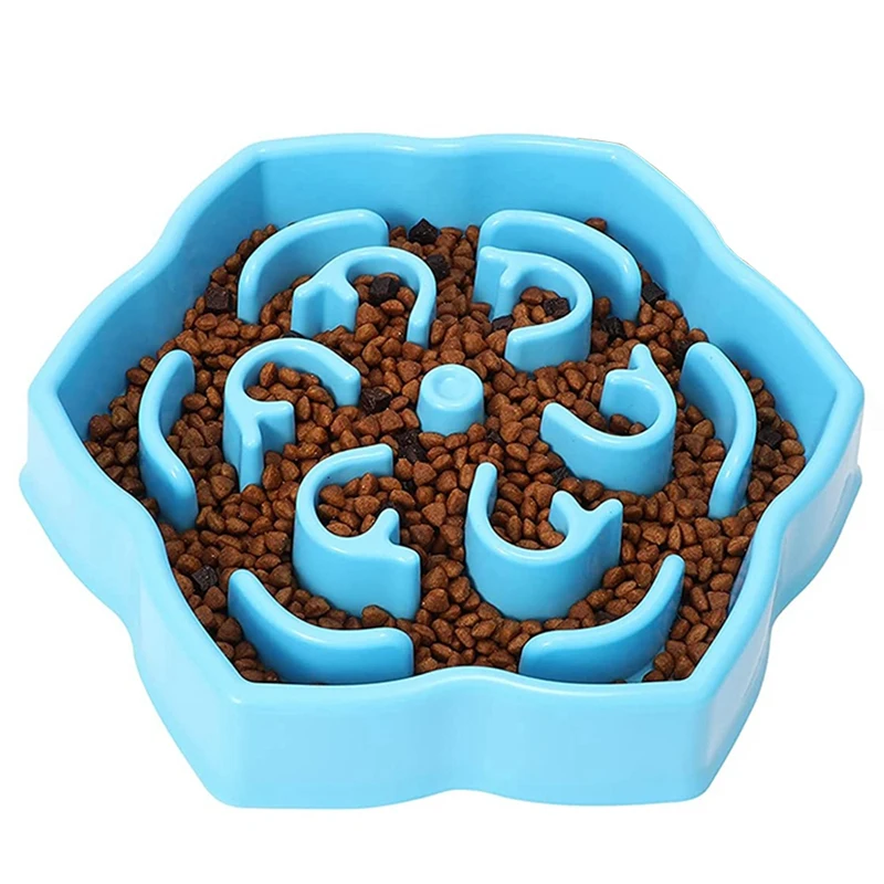 

Миска для собак с медленной кормушкой, миска для собак с лабиринтом лепестков для медленного кормления, миска для домашних питомцев для здо...