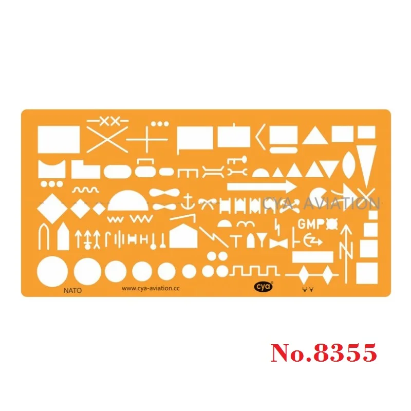 

1:50000 Military Drawing Ruler 7" Military Drawing Template Orange PVC Military Measure Ruler Model 8355