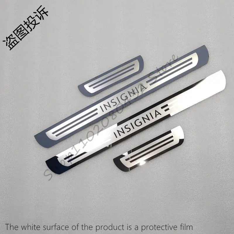 

4 шт./лот для 2013-2020 Vauxhall Opel Insignia ультратонкая накладка на порог из нержавеющей стали, автомобильные аксессуары