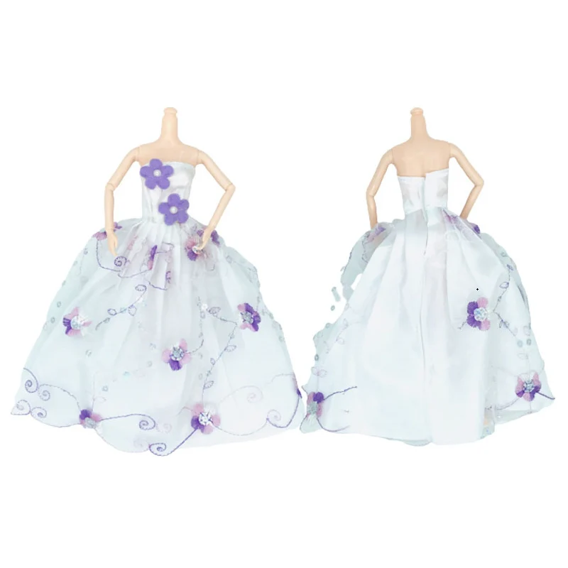 3 шт./комплект длинное платье свадебные платья для Барби игрушки девочек