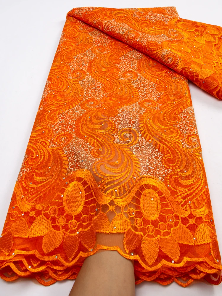 Французская сетчатая кружевная ткань с фотоэлементами Высококачественная