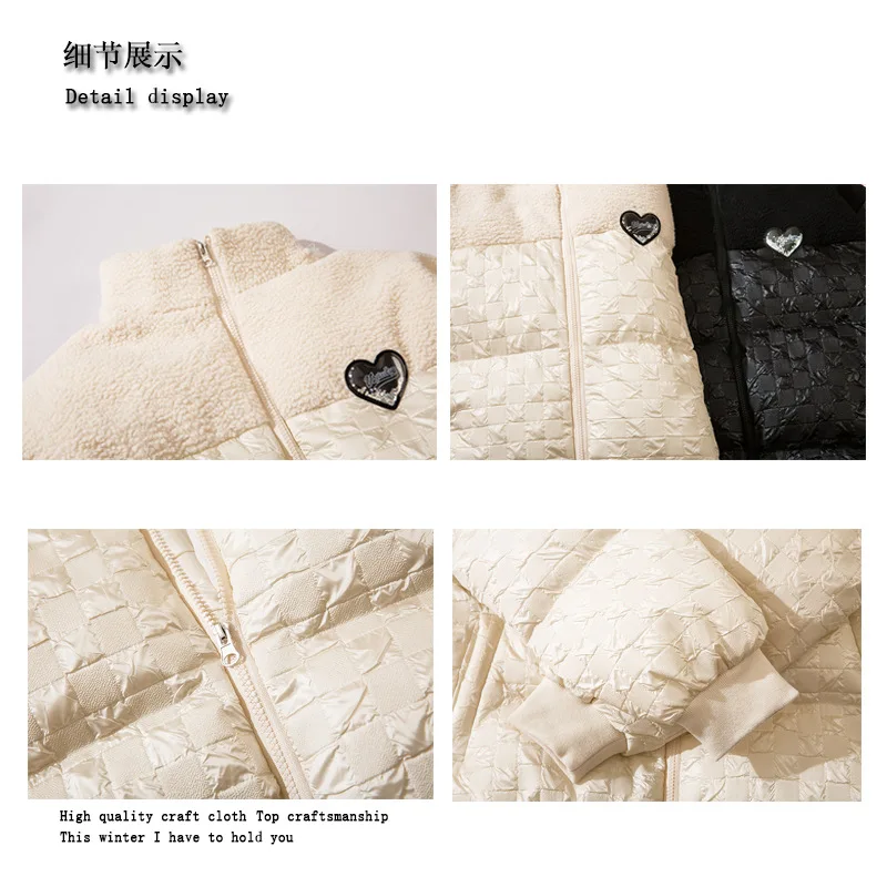 Retro street thickened cotton clothes Guochao brand men's lazy style ins couple wear loose plus velvet cotton jacket 2022 New