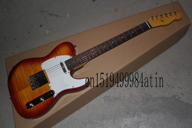 

Flame maple neck instrument Custom shop Sandard VOS Sunburst TL Electric Guitar @21