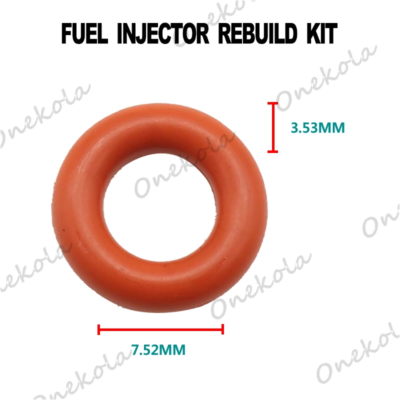 100pieces Fuel injector lower orings rubber seal 7.52*3.53*14.58MM for Honda ACCORD CRV Civic Hybrid 16450-RAA-A01