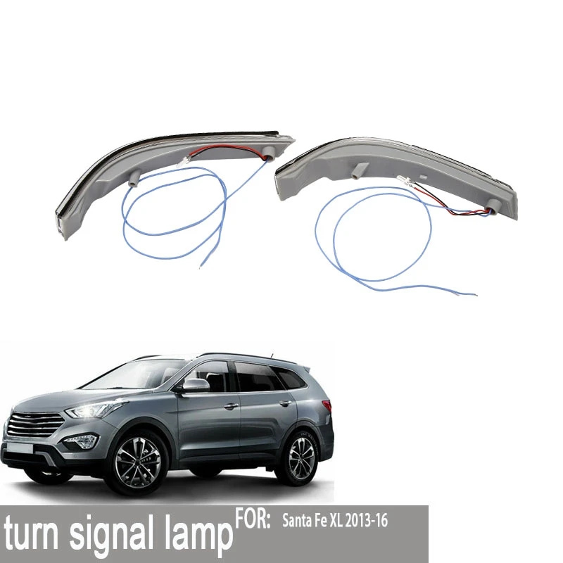 

Side Rearview Mirror Blinks LED Turn Signal Indicator For Hyundai Santa Fe 2013-2016 87613B8000 Amber&Blue