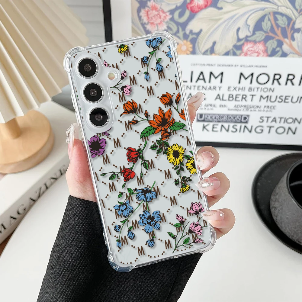 Разноцветные цветы для Redmi NOTE 10 11 S 12 PRO Plus 13Pro 6 7 8 9 Promax 4G искусственная кожа мягкая