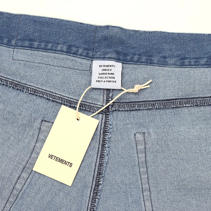 2022 Spring Summer VETEMENTS Brand Men's Straight Lightweight Jeans High Quality Business Casual High Waist Thin Jeans