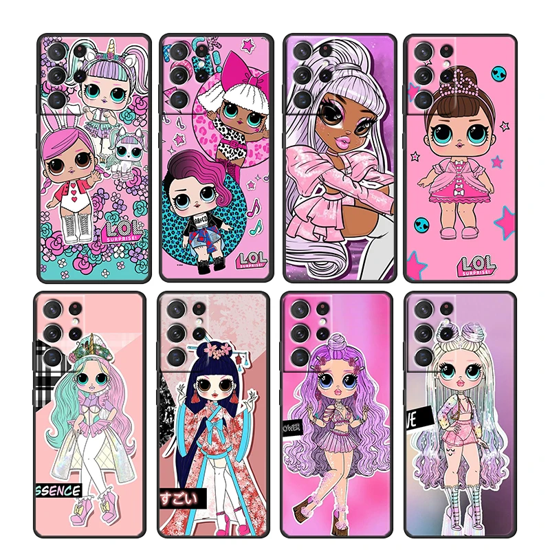 

Cartoon L.O.L. SURPRISE Doll For Samsung Galaxy S22 S21 S20 Ultra Plus Pro S10 S9 S8 S7 4G 5G Soft Black Phone Case Cover Capa