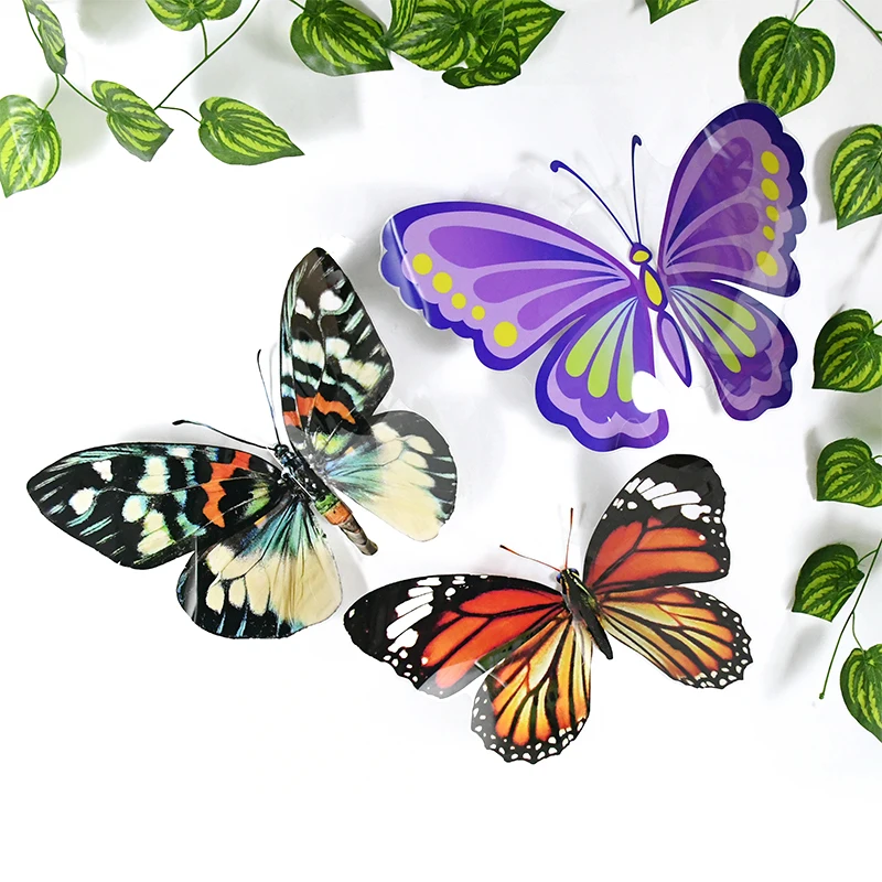 

3D Butterfly Wall Sticker for Home Living Room Kids Room Wall Decal Large Colorful Butterflies Decal Stickers Wedding Decoration
