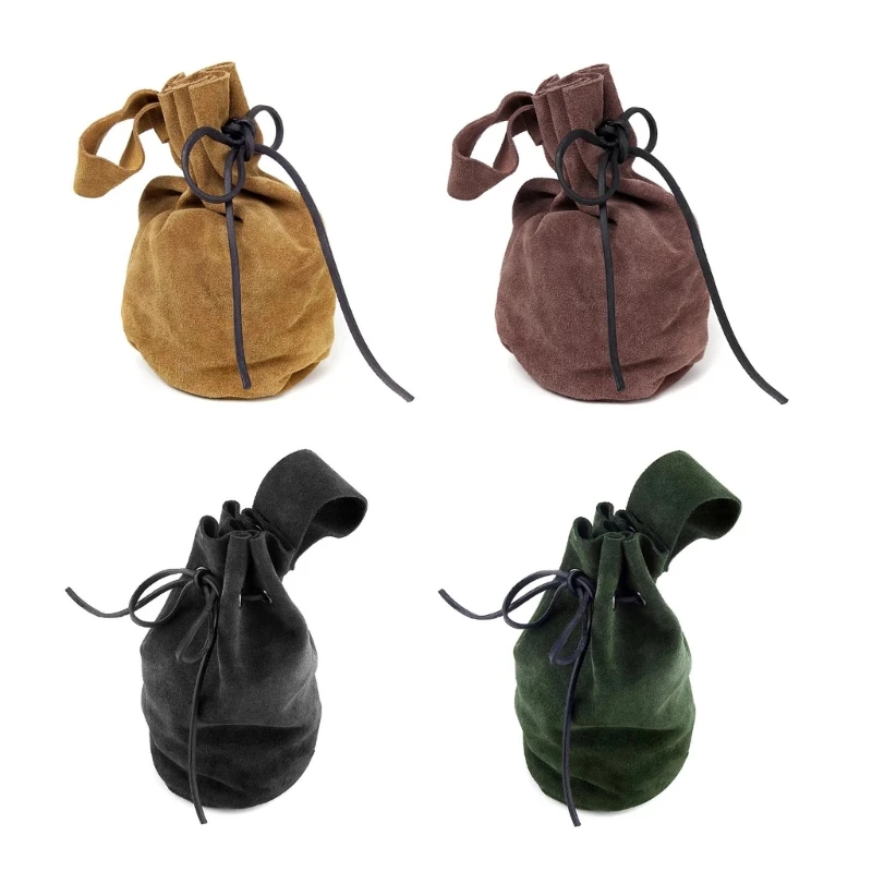 

Portable Drawstring Bag Medieval Suedes Belt Vintage Coin Purse Jewelry Dices Bag Cosplay Supplies