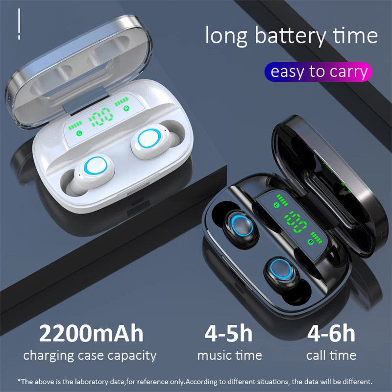 Tecsire S11 наушники bluetooth беспроводные tws стерео бас светодиодный цифровой дисплей