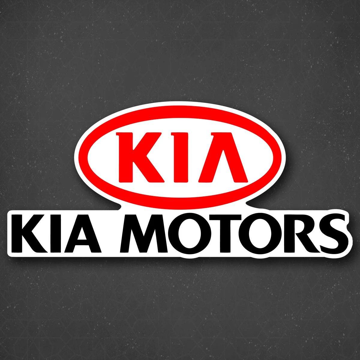 Наклейка на авто &quotKIA MOTORS - КИА МОТОРС &quot 24x10 см |