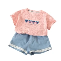 new summer fashion baby clothes suit children girls cotton t shirt shorts 2pcsset toddler casual costume infant kids tracksuits