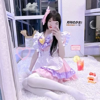 mandylandy japanese maid costume lolita womens anime role costume maid dress girl kawaii maid outfit apron dress uniforms