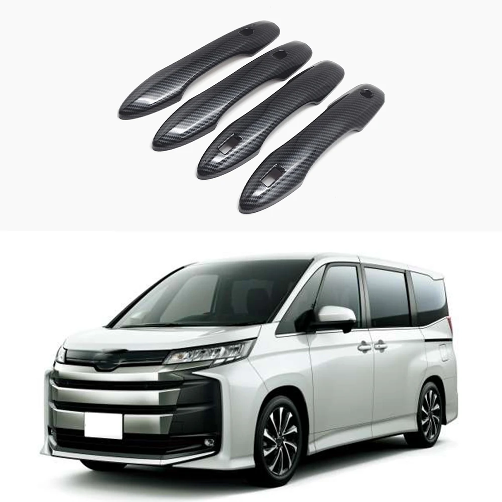 

Для Toyota Voxy Ноя R90 2021 2022 углеродное волокно автомобильные Внешние дверные ручки защитная крышка ABS