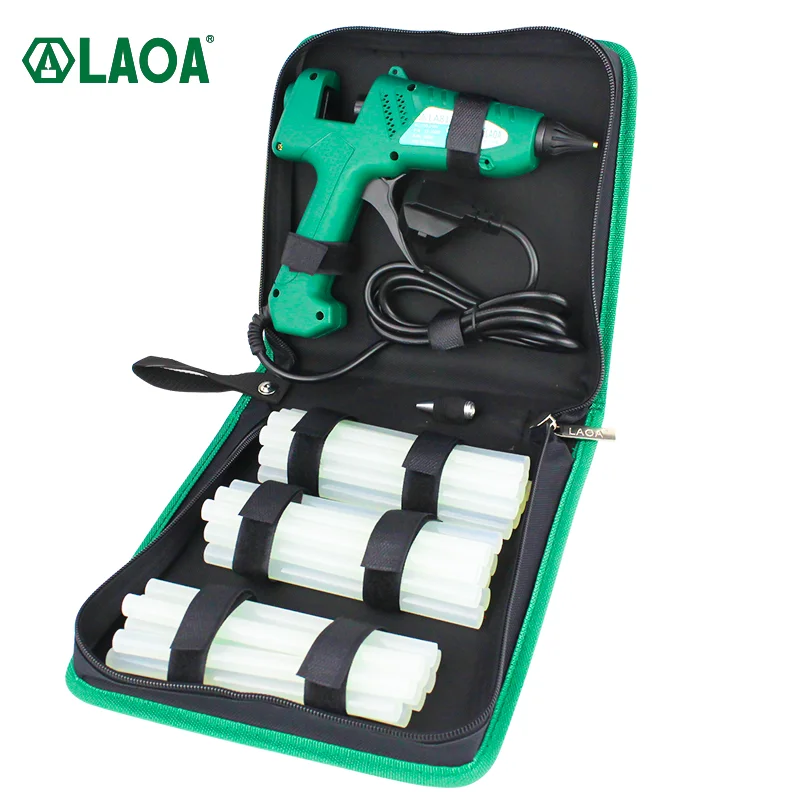 

LAOA Hot Melt Glue Gun 100W Bag Set with 11mm Glue Sticks Industrial Thermo Electric Heat Temperature Repair Tool DIY