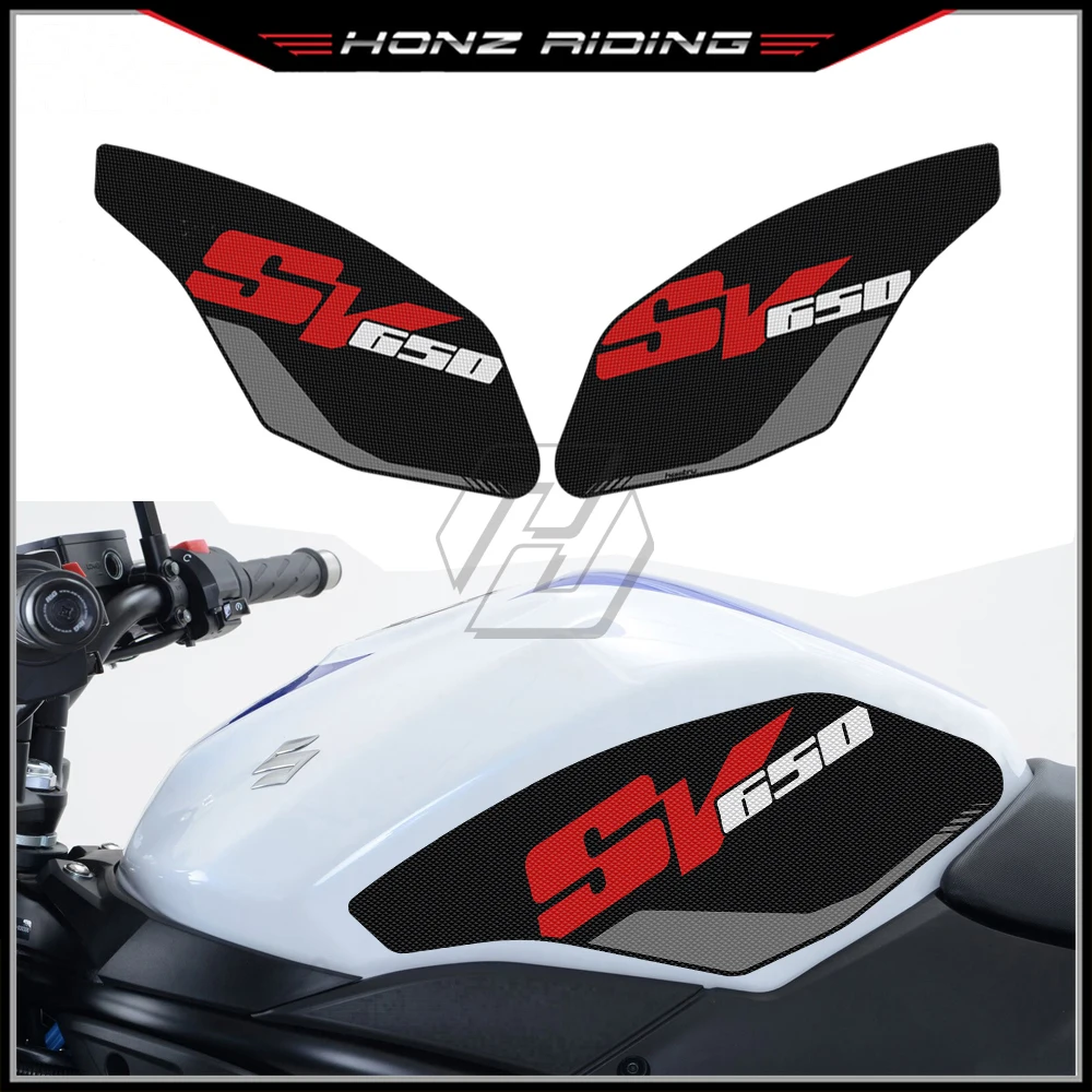 For SUZUKI SV650 SV 650 ABS 2017-2022 Sticker Motorcycle Side Tank Pad Protection Knee Grip Anti-slip