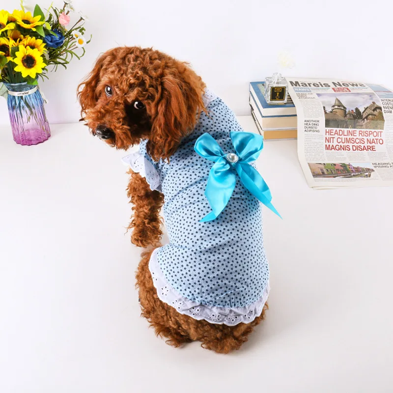 

Удобная юбка, летнее милое платье для собаки, одежда для маленьких собак, жилет, костюмы для щенков