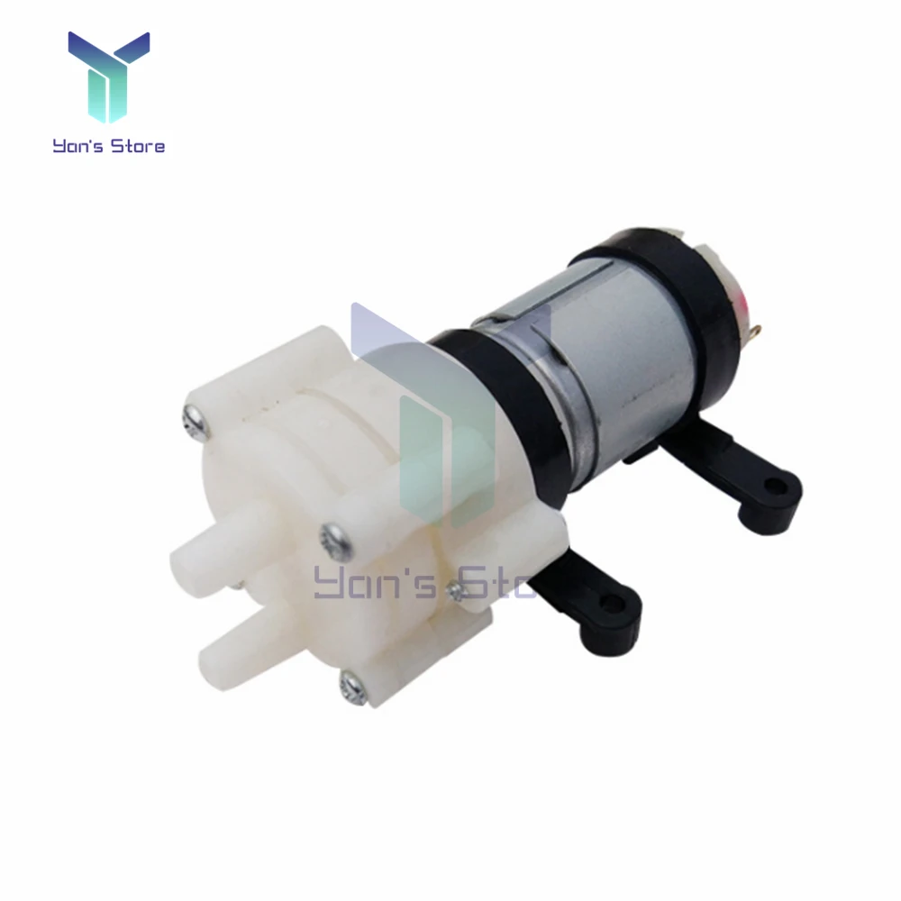 DC6-12V R385 Aquarium Fish Tank Round Air DC Diaphragm Water Pump Aquarium Air Pumps Accessories 1.5-2L/Min