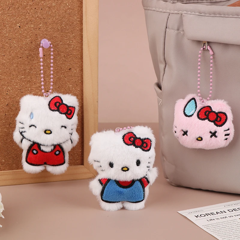 Милый плюшевый брелок Hello Kitty мультяшный Sanrio KT наклейка с именем кошки подвеска