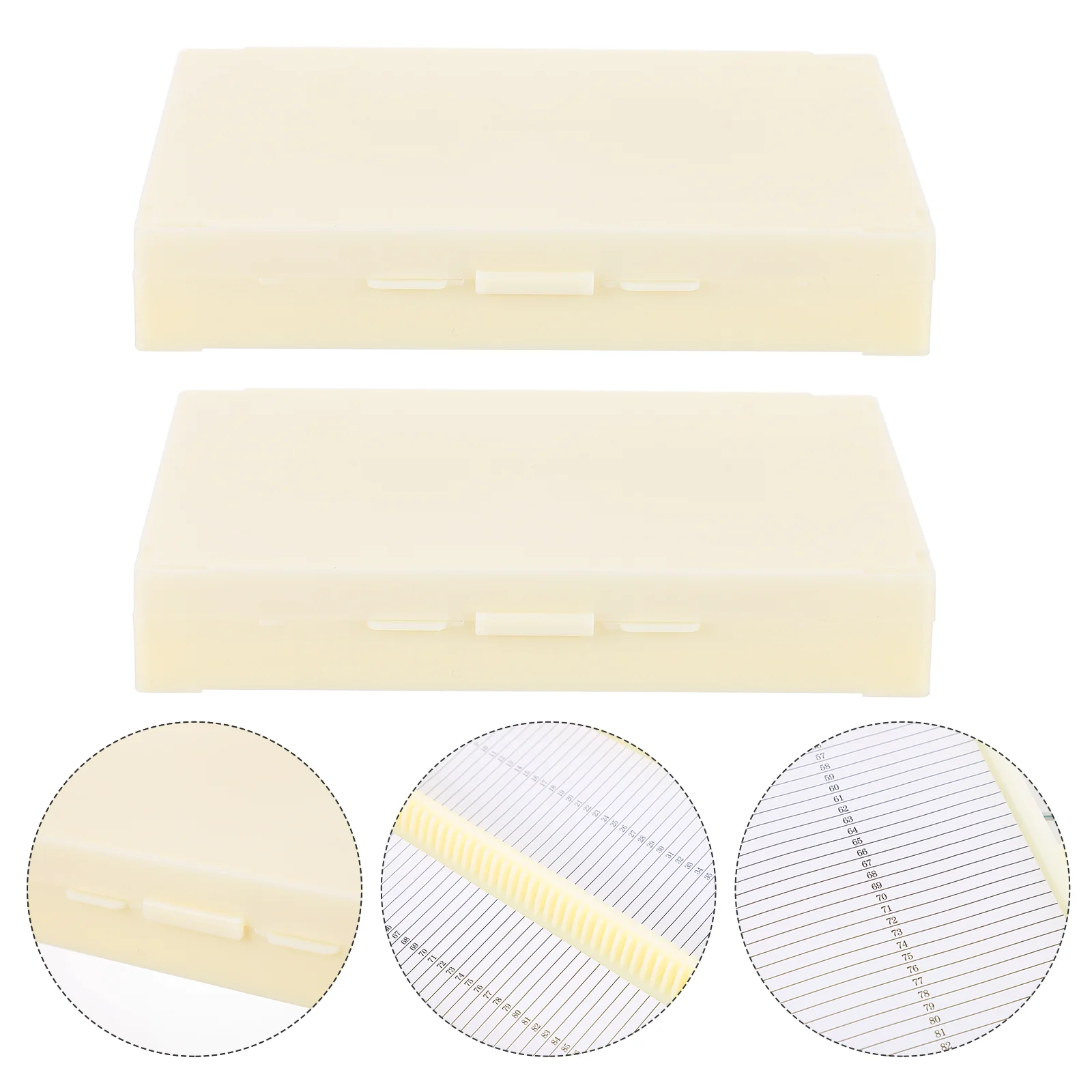 

Slide Microscope Box Storage Holder Slides Container Scientific Case Slots Multi Specimens Sample Can Drink Supplies Mitosis
