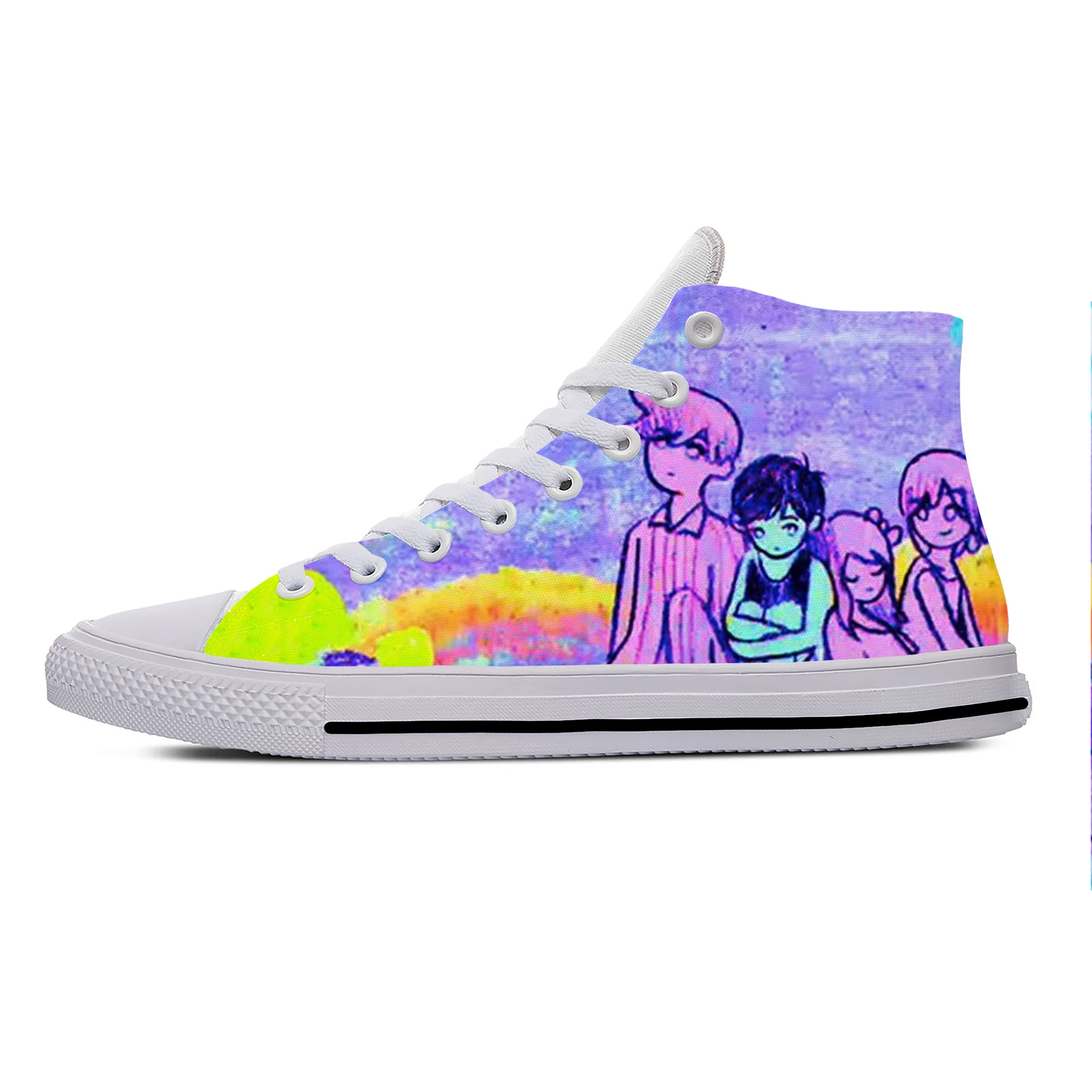 

Anime Cartoon Game Comic Manga Omori Cool Fashion Casual Cloth Shoes High Top Lightweight Breathable 3D Print Men Women Sneakers
