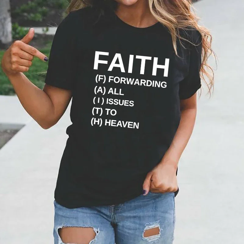 

Женская футболка с принтом веры, женские футболки с графическим рисунком и круглым вырезом, летний топ с коротким рукавом, футболка, милая забавная женская футболка