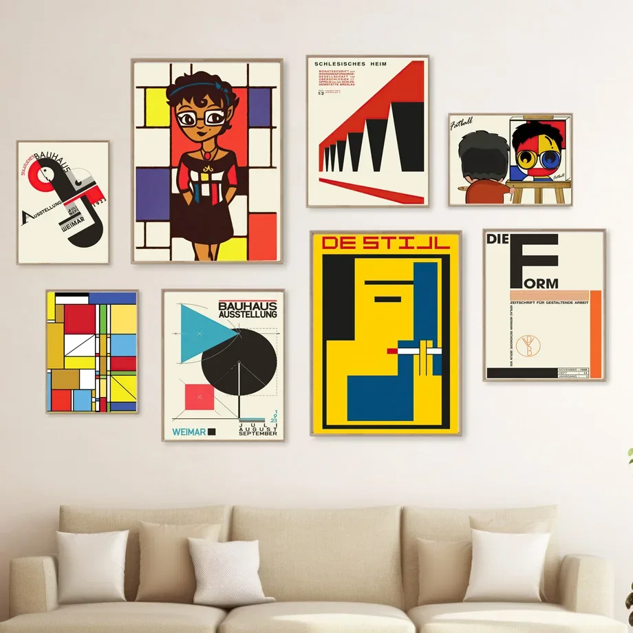 Постер Mondrian Ausstellung в минималистичном стиле Современные художественные принты