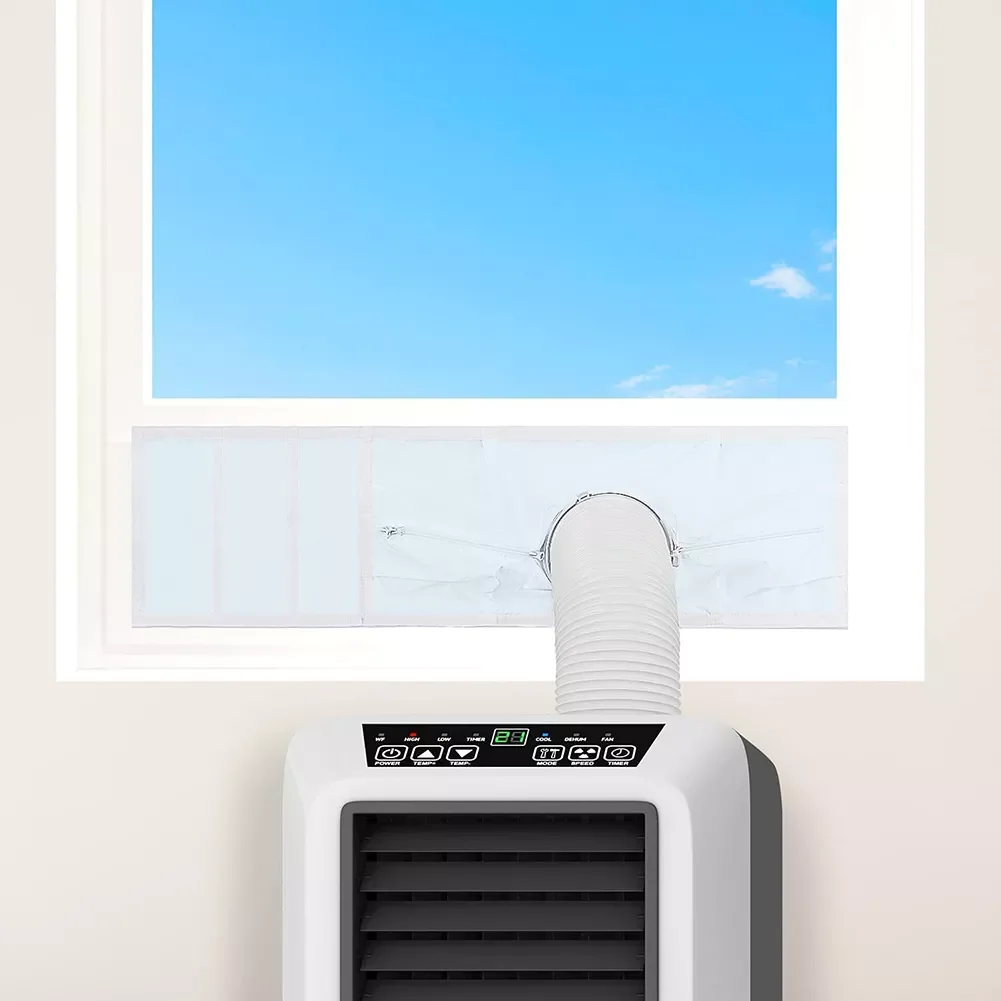 

Universal Window Seal for Portable Air Conditioner and Tumble Dryer Easy to Install-Sealing AC with Zip and Adhesive Fastener
