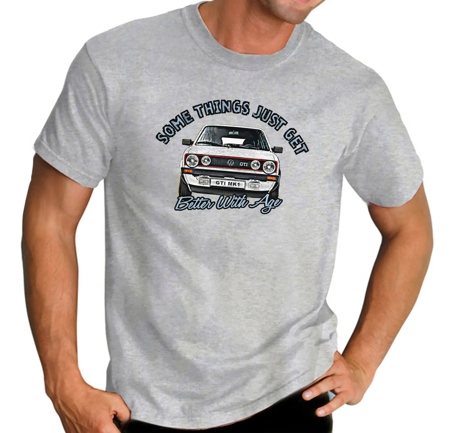 

Иногда... Спортивная серая футболка Golf GTI Mark 1