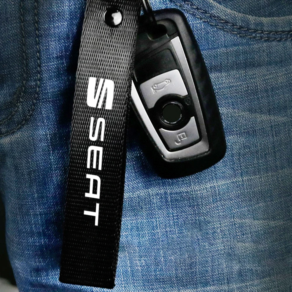 Автомобильный нейлоновый брелок для ключей с лентой логотипом SEAT Leon FR 6j Arosa Altea