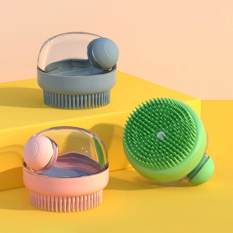 Handheld Cat Dog Scrubbing Brush Flexible Silicone Body Scrubber Pet Product 1 Handheld Cat Dog Scrubbing Brush Flexible Silicone Body Scrubber Pet Product 1
