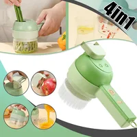 4 In 1 Handheld Vegetable Cutter In Kitchen Sets Multifunctional Mini Wireless Electric Garlic Mud Masher Kitchen Tools Gadgets
