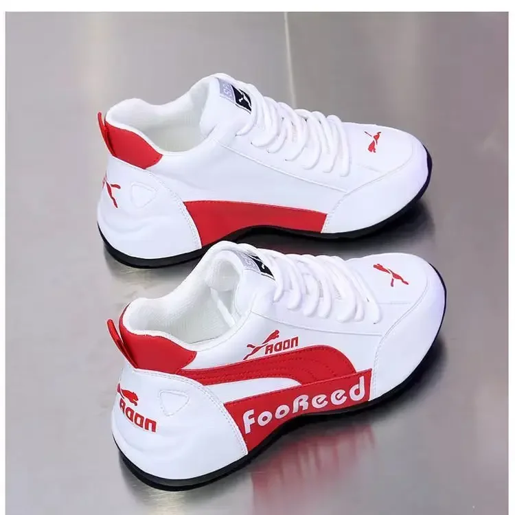 Новинка 2024 мужские и женские кожаные кроссовки для пар осень зима утепленные